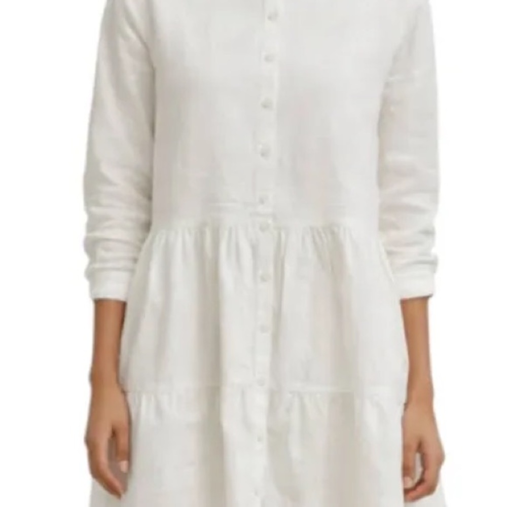 NWT - Alice Walk - The Linen Ruffle Dress - S - Picture 2 of 5